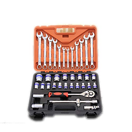 Preisvergleich Produktbild SJZC SteckschlüSselsatz SchlüSsel Steckschluesselsatz SteckschlüSsel Werkzeugkoffer