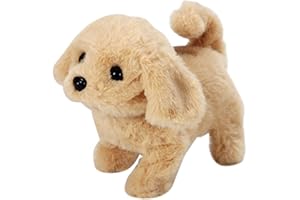 ISAKEN Pluszowa zabawka dla psa, elektroniczna, symulacja, pluszowy pies, zabawka pluszowa, zabawka do biegania i szczekania, interaktywna zabawka dla psa, prezent dla dzieci, chłopców i dziewczynek