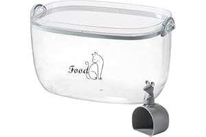 ZOEQIDE Katzenfutter aufbewahrung Luftdichte Katzenfutter Aufbewahrungsbox katzen leckerlies Trockenfutterdose mit Deckel und Löffel Tierfutterbehälter für Katzen Tierfutter Vorratsdose Katzenfutterbox