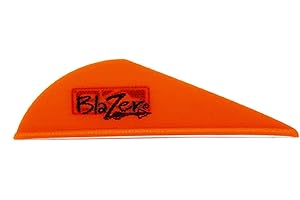 Bohning 10831NO2 Blazer Vanes 2-Inch, Neon Orange, 36-Pack