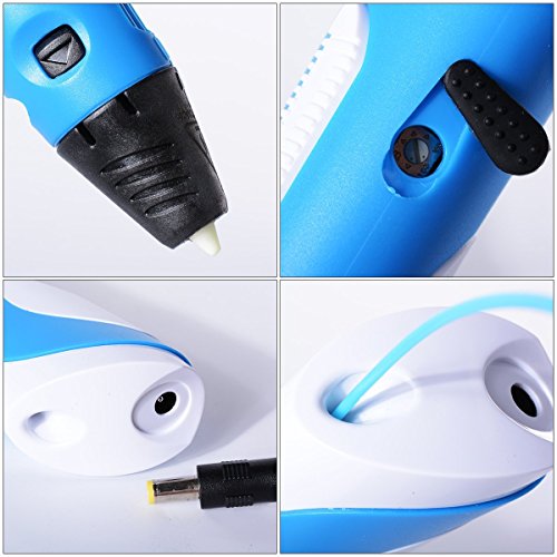 Juboury JBY-I 3D-Pen.Stift für 3D Zeichnungen zur Erstellung von dreidimensionalen Zeichnungen, Kunstwerken, Modellen von Hand. Kompatibel mit 1,75 mm ABS und PLA Filament (Blau) - 3