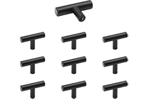 Drenky Gałki meblowe, 10 sztuki Czarne gałki do szafek ze stali nierdzewnej ze śrubami Vintage Uchwyty do szuflad, komód, mebli, kuchni, dekoracji wnętrz