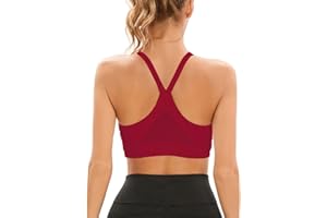 Dmwhsy Reggiseno Sportivo da Donna Y Reggiseno Sportivo Imbottito con Spalline Incrociate sul Retro Reggiseno da Yoga per Allenamento di Supporto Medio con Coppe Rimovibili