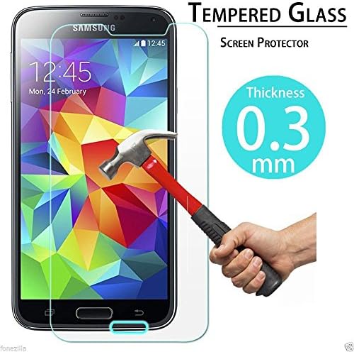 [Lifetime Warranty/Free Self-Install Kit] iJQ® Tempered Glass Screen Protector 9H 0.33mm Oleophobic Coating Anti-Scratch Fingerprint Oil Smudge Surface with Bubble-Free Installation Tool for Various Mobile Phones (Samsung Galaxy S4)