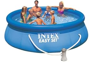INTEX Aufblasbarer Pool Easy Pool Set 457 x 122 cm + Filterpumpe für den Garten