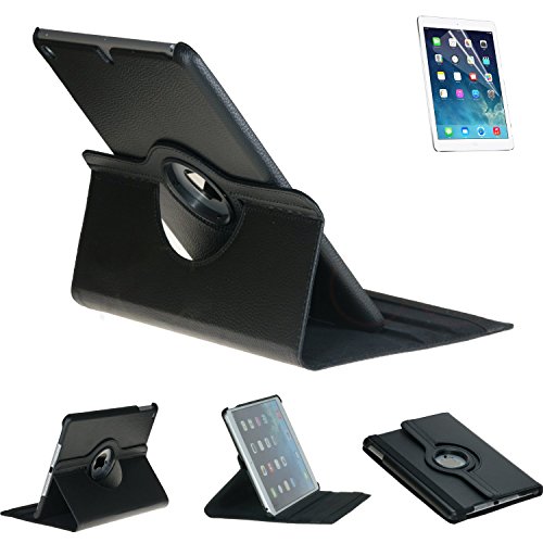 Liamoo iPad 5 air Schutz Hülle 360° + SchutzFolie + Stift Case Smart Cover Tasche (Schwarz)
