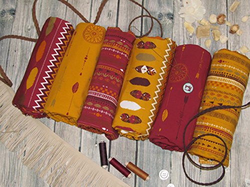 Stay Wild ETHNO herbstrot – Baumwoll-Jersey – ÖKOTEX – Nähstoffreich exclusiv 50cm*155cm - 3
