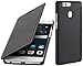 Produktbild StilGut Book Type Case, Hülle Leder-Tasche für Huawei P9. Seitlich klappbares Flip-Case aus Echtleder für das Original Huawei P9, Schwarz
