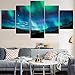 Produktbild ACCEY Leinwandbilder Moderne Wandkunst Gedruckt Wohnkultur 5 Stücke Aurora Borealis Gemälde Landschaft Poster Dekorative-R2 Rahmen