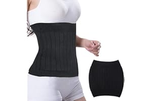 XPEX Fascia Lombare Riscaldante Lana, Scalda Schiena Invernale Donna, Nero, 60-75Kg