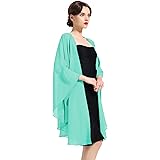 BEAUTELICATE Sciarpa Coprispalle Donna Scialle Chiffon Cerimonia Elegante Stola Estivo per Sposa Matrimonio Festival