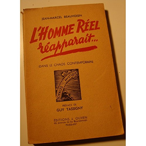 JEAN-MARCEL BEAUVOISIN l'homme réel réapparait 1946 Oliven RARE++ en ligne