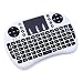 Produktbild iprotect Wireless Mini Multimedia Tastatur 2.4GHz QWERTY Keyboard mit Touchpad für Smartphones, Smart TV, Tablets, Notebooks, Konsolen etc. in weiß