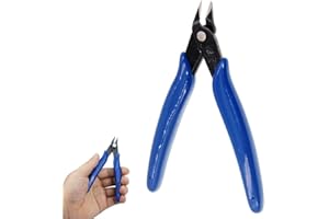 Angelkiss Wire Cutter, Wire Cable Cutters Cutting Pliers, Cutting Side Snip Flush Pliers Diagonal Side Cutter with Soft Grip Slip Guards Handles for DIY Craft and Jewelry Blue