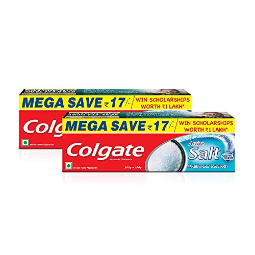 Colgate Active Salt Toothpaste Natural Saver Pack - 300 g (Pack of 2) RS.202 (20.00% Off) - Amazon Colgate Active Salt Toothpaste Natural Saver Pack - 300 g (Pack of 2) RS.202 (20.00% Off) - Amazon