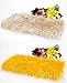 FINEJO Newborn Baby Fur Backdrop Flannel Receiving Blanket Gold