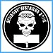 Produktbild 1 x Schwarze Feinstaubplakette Totenkopf Fun Aufkleber Sticker (von innen klebend)