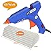 Heißklebepistole, WisFox 60Watt Heißklebepistole Klebepistole Mit 30 Pcs 200 x 110 MM transparent Klebesticks/ Heißklebestifte Für Kunst & Handwerk, & Dichtung und schnelle Reparaturen, blau
