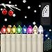 Produktbild Hengda® 10x LED Kerzen Kabellose RGB Lichterkette INNEN Deko Weihnachtsbeleuchtung Set mit Fernbedienung Party (10)