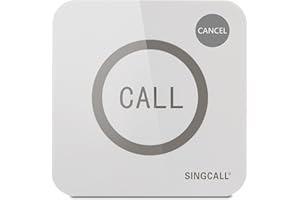 SINGCALL Wireless Call Button Transmitter,Service Calling System for Restaurant/Cafe/Fitness Center Call Waiter Nurse Staff,Waterproof Pager APE520C with Cancel Key