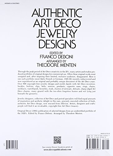 Authentic Art Deco Jewelry Designs: 837 Illustrations