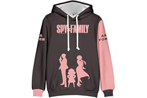 LKY STAR Spy x Family Sweats à Capuche Impression en 3D Sweatshir Langarm pour Garçons Filles Anya Loid Yor Forger Anime Cosplay Hoodie