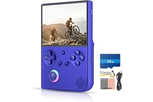 ITAP RG40XXV Retro Handheld Game Console - 4.0” IPS Screen, Linux System, 64GB SD Card with 5528 Classic Games, H700 Quad-Core CPU, 5G WiFi, Bluetooth 4.2, TV Output, 3200mAh Battery (Blue)