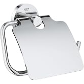 GROHE Start QuickFix Toilet Paper with Lid | Shower / Bathroom Accessories | Chrome | 41179000