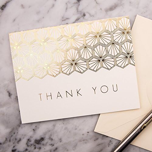 Portofino Foil Thank, You Card, Pack Of 10 Cards