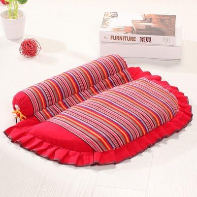 Znzbzt Fall of pillow snoring adults to repair cervical spine to help sleep easy-to-cure 打 pillows, half-round lace red