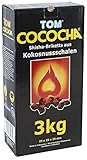 TOM Cococha Kokoskohle Gelb 3kg für Shisha und BBQ
