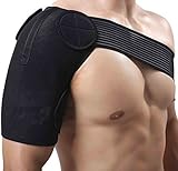PinkSocks Black Neoprene Shoulder Dislocation Injury Arthritis Pain Support Strap Brace