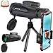 Produktbild KY 12X50 Dual Focus Monocular Teleskop, Zoom Optische Linse Wasserdichter Shockproof Monocular-Bereich mit niedriger Nachtsicht für stabile Vogelbeobachtung/Camping/Wandern/Überwachung/Reisen.