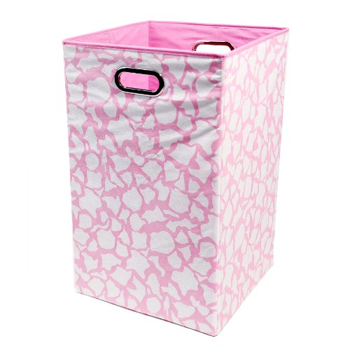 Modern Littles Folding Laundry Basket (Rose Giraffe)