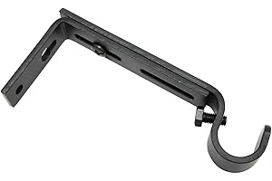 Gardinia Soporte Extensible para diámetro de 16 mm, Color Negro Mate de 10 – 14 cm, Programa Individual Memhis, Metal, 10-14 cm, 2