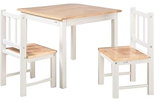 Geuther Ensemble Table et 2 Chaises pour Enfant – Bois de Haute Qualité – Design Ergonomique et Durable – Idéal pour Peinture, Jeux et Repas