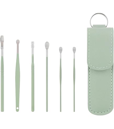 Kit Nettoyage Oreilles 6 En 1 – Cures-oreilles En Inox Avec étui, Pour Un Nettoyage En Douceur - 5