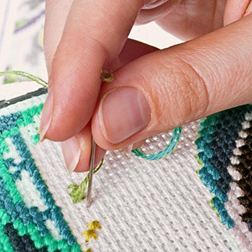 JJOnlineStore – Aida-Stoff, Baumwolle, 14 Count, Kreuzstich DIY, Weiß, weiß, 100 x 110cm / 39″ x 44″ - 6