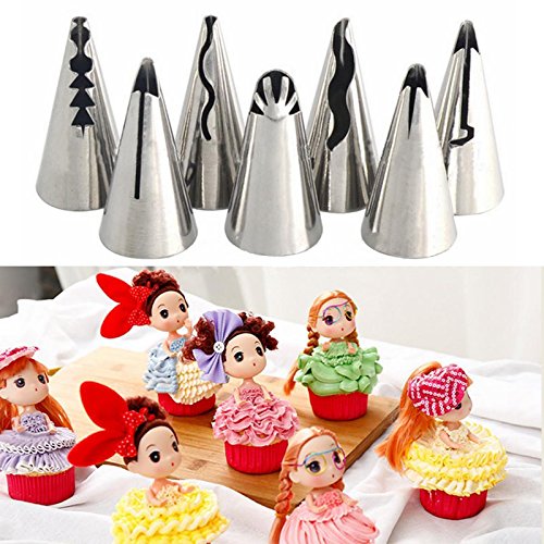 Buy Syga Cake Decorating Nozzle Set Of 7 Stainless Steel Russian