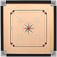 H B MSALA (DEVICE) Carrom Board 20 In With Combo Full Size Carrom Free Coin And Stricker,Powder (Brown), Adult