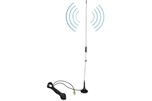 GARSENT Antena walkie Talkie, Antena de Radio magnética para Coche SMA-Hembra de Doble Banda VHF/UHF para Baofeng UV-5R.
