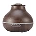 Produktbild Yosoo Hölzernes Aroma Diffuser Luftbefeuchter LED Ultraschall Luftreiniger Aroma Cool Mist mit Timer Einstellung und Wasserloser Schutz EU 220V Dark Wood