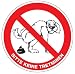 Produktbild Qualitäts - Aluminium Schild Hund Bitte keine Tretminen 200 mm rund geprägtes Aluschild 0,6 mm Alu