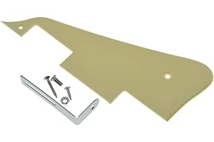 KAISH Single Cream 1 Ply LP Guitar Pickguard with Chrome Bracket for Epiphone Les Paul