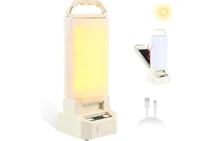 Wholede Lámpara Camping Luz Solar de LED Camping USB Recargable 4500mAh Linterna con batería mit 4 Modos para Campaña, Emergencia, Pesca, etc