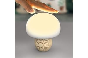 POCKETMAN Lampka nocna LED, słodka lampka nocna z motywem grzybka, silikon, USB lampka nocna, magnetyczny czujnik dotykowy, lampa nastrojowa, do sypialni, lampka nocna