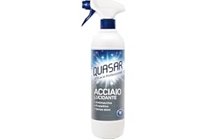 QUASAR PULITO STELLARE Quasar - Acciaio Lucidante - Antimacchia, Protettivo e Senza Aloni - 680 ml