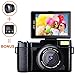 Price comparison product image Digital Camera Camcorder, Weton Full HD 1080P Video Camera 24.0MP 3.0 Inch Flip Screen Vlog Camera LCD Mini Camcorders with Wide Angle Lens and Flash Light (Two Batteries Included)