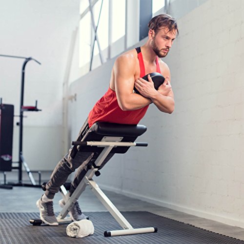 TecTake Rückentrainer Hyperextension Bauchtrainer klappbar höhenverstellbar inkl. gepolsterter Beinfixierung - 2