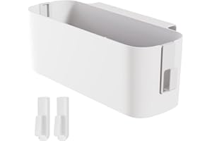 ARCPNRT Scatola di Stoccaggio con Ganci, Organizzatore da Letto con Gancio, Bianco Cestino Portaoggetti da Appendere, Cesti Portaoggetti da Appendere, Per la Famiglia, la Casa, L'ufficio